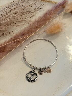 Alex & Ani - Silver Anchor Charm Bangle Bracelet